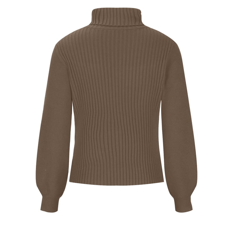 WCMZJ Women's Cut Out Turtleneck Sweater Slim Fit Eyelet Detail