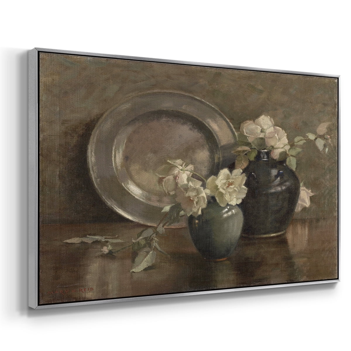 Vintage Botanical Print-XXXIV By Wexford Home Framed in Silver Wood Gallery Wrapped Canvas 17 in. x 25 in.