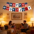 thumbnail image 4 of OAVQHLG3B 4th of July Banner, Party In The USA 250th anniversary Fourth of July Decorations Patriotic Banners, Red Blue White Independence Day Banner Bunting Decor for Home Party Mantel Supplies, 4 of 6
