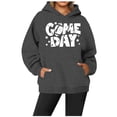 thumbnail image 2 of VBARHMQRT Sweat-Shirts pour Femmes Sans Capuche Col Rond Décontracté avec Poche Imprimé Rugby Hoodie, 2 of 3