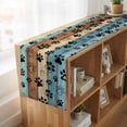 thumbnail image 6 of Table Runners 72 Inches Long Dress Scarves, Light Blue Brown Farmhouse Kitchen Table Runner, Coffee Tablerunners, Rustic Farmhouse Dog Paw Vintage 13x72 Inch, 6 of 9