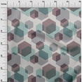 thumbnail image 2 of oneOone Cotton Silk Maroon Fabric Triangle & Hexagon Geometric Sewing Craft Projects Fabric Prints By Yard 42 Inch Wide, 2 of 4