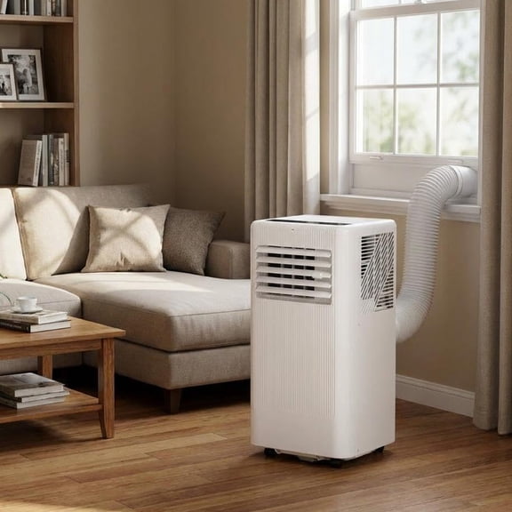 10000 BTU Portable Air Conditioner for Rooms Up to 450 Sq. Ft, 3-in-1 Portable AC with Cooling, Fan & Dehumidifier Modes, LED Display, Sleep Mode, Quiet Operation, Remote Control