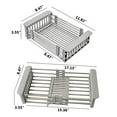 thumbnail image 2 of Expandable Dish Drying Rack Over The Sink Dish Basket Drainer with Telescopic Arms Functional Kitchen Sink Organizer for Vegetable (8"-17") x 3.6" x 9", 2 of 11