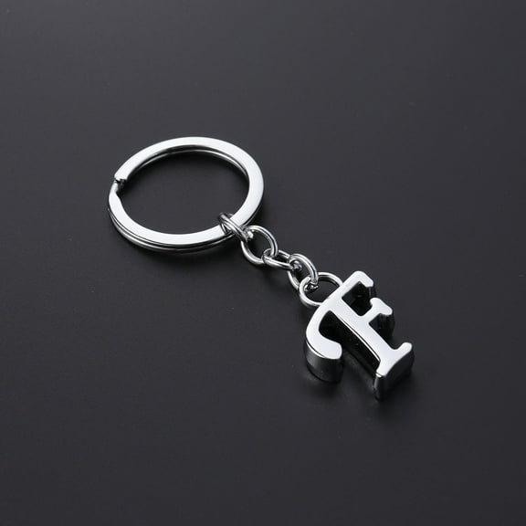 BALAHAPY 1Pack Letter Pendant Keychain Silver Alloy Decoration for Teen Girls Birthday Party Favor