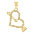 thumbnail image 4 of Auriga Fine Jewelry 10K Yellow Gold CZ Cupid Heart Charm Pendant for Women, 4 of 5