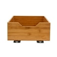 thumbnail image 6 of Household Essentials Glidez Bamboo and Steel Pull-Out/Slide-Out Storage Organizer for Under Cabinet Use - 1-Tier Design - Fits Standard Size Cabinet or Shelf, Natural, 6 of 10
