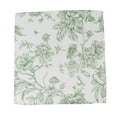 thumbnail image 5 of Efavormart 5-Pack French Toile Cloth Napkins – 17"x17" Dusty Sage Green and White Reusable Polyester Table Napkins in Floral Design for Events & Dining, 5 of 5