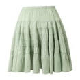thumbnail image 6 of Women's Layered A Line Knee Length Skirt for Casual Outfits with Ruffle Waist and Women Skirts Long S, 6 of 9