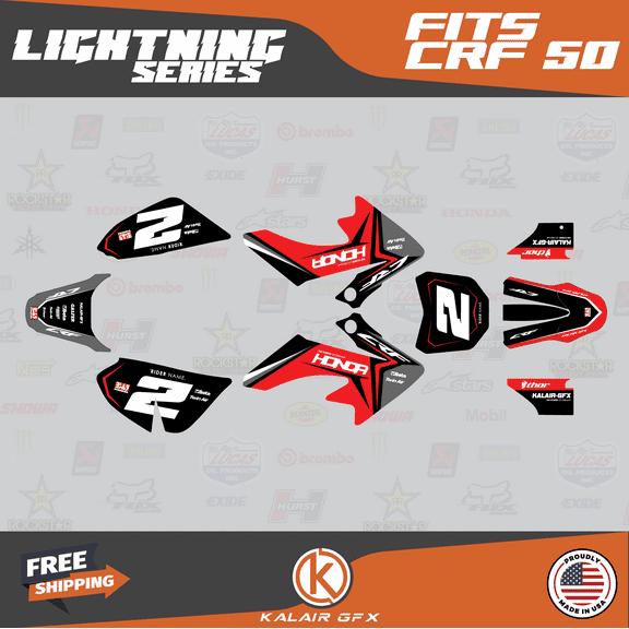 Kalair GFX Graphics Kit for Honda CRF50 (2013 ) Lightning Series