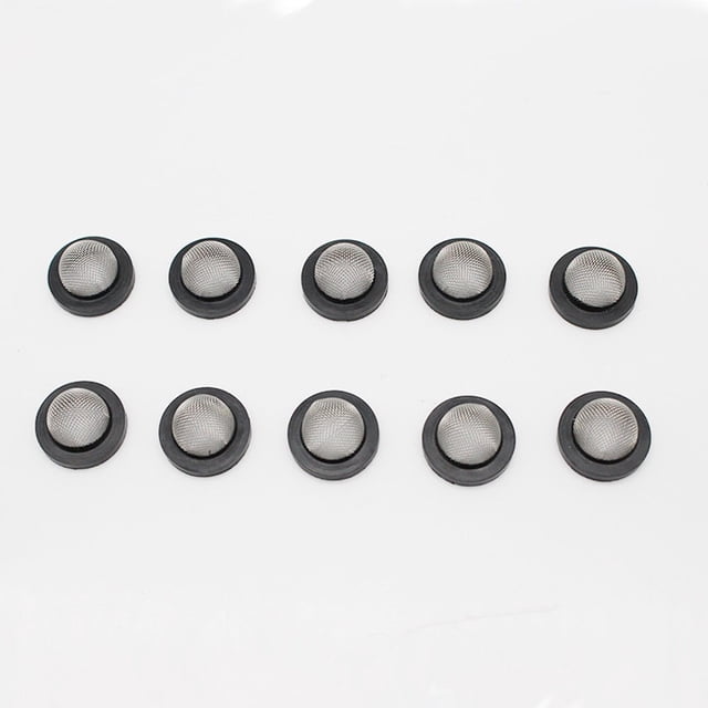 Lefu 1/2" Washers with Filter Screen Black 10Pcs,Garden Shower Hose Silicone Rubber Washers Filter Mesh Replacement