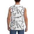 thumbnail image 4 of Balery Lavender Flowers Men's Sleeveless Muscle Shirts Workout Tank Top, Moisture Wicking, Odor Protection-XX-Large, 4 of 8