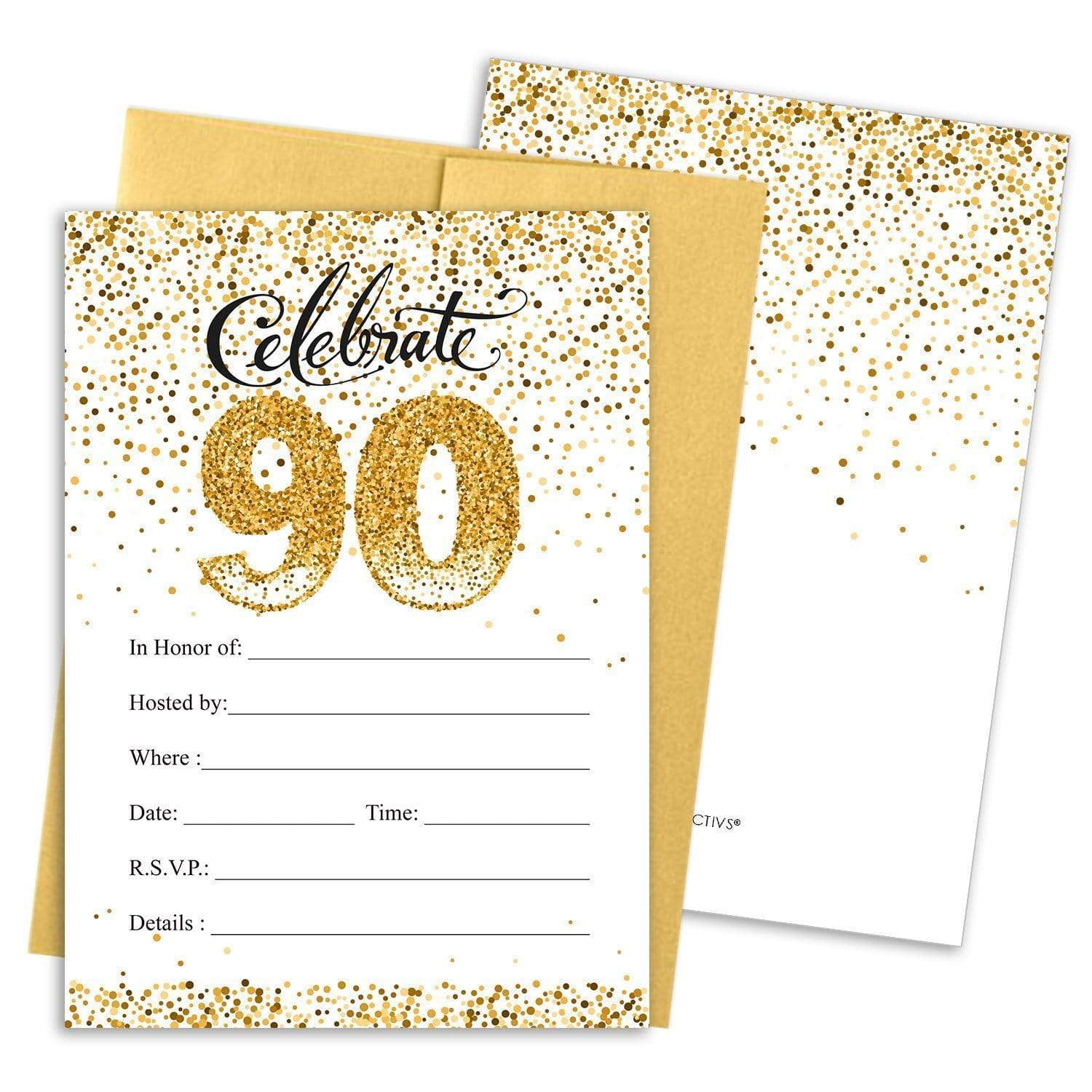 90th Birthday Invitation