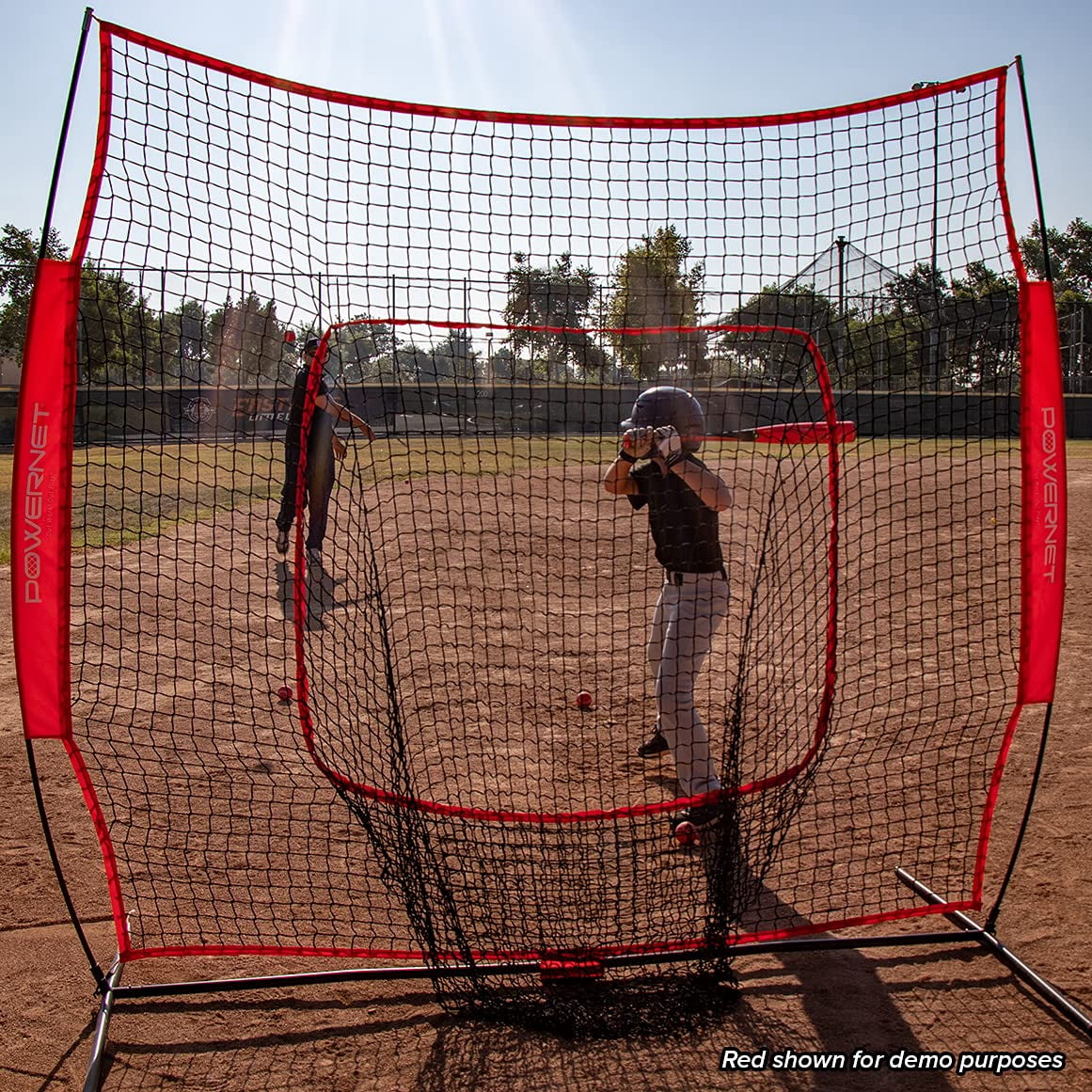 PowerNet Baseball and Softball Practice Net 7 x 7 with Bow Frame & Carry Bag