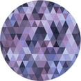 thumbnail image 1 of Ahgly Company Indoor Round Patterned Deep Periwinkle Purple Area Rugs, 7' Round, 1 of 6