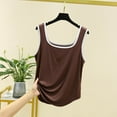 thumbnail image 2 of JIUKE Débardeurs pour Femmes Pyjamas Sans Manches Décontractés Col Carré Confortables sous-Vêtements de Base, 2 of 3
