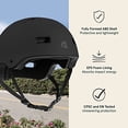 thumbnail image 2 of Casco Retrospec Dakota para adultos, bicicleta y patines, color negro, 2 of 13