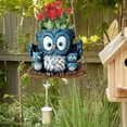 thumbnail image 2 of Hxlamzoo Owl Hanging Planter Succulent Pot with Family Design - Blue, White & Orange Durable Resin Home Decor for Indoor/Outdoor Use, 2 of 6