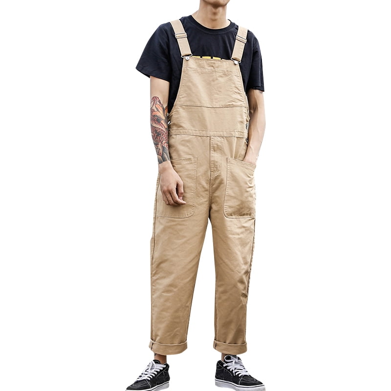 INCERUN Mens Casual Pants Slim Fit Jumpsuit Jeans Overalls Dungarees Trousers UK