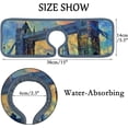 thumbnail image 4 of SKYSONIC Faucet Absorbent Mat 4 Pcs Oil Painting London Tower Bridge Kitchen Faucet Splash Catcher Washable Counter Drying Pads Behind Faucet for Kitchen Bathroom, 4 of 7