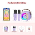 thumbnail image 6 of Bonaok Mini Karaoke Machine Toys, Portable Microphones for Kids Adults, Wireless Speaker Machine with LED Lights, Home Party Birthday Gifts for 3-12 Years Old Girls Boys, 6 of 10
