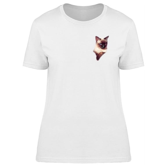 Cute Furry Siamese Kitten Tee Women's -Image by Shutterstock