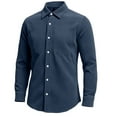 thumbnail image 2 of pstuiky camisa de manga larga para hombre, Camisa informal de manga larga con solapa y botones para hombre salir tops s, 2 of 6