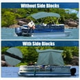 thumbnail image 4 of Unique Bargains 600D 3 Bow 6'L x 46"H x 61"-66"W Bimini Top Canvas Cover with Detachable Side Blocks Storage Boot Gray, 4 of 7