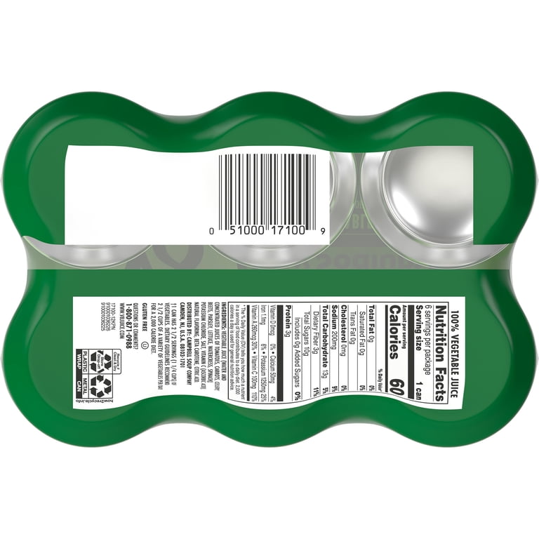 V8 Low Sodium Original 100% Vegetable Juice, 11.5 fl oz Cans, 24 Pack photo 3
