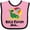 Pink and Black, variant on Inktastic Boca Raton Florida Girls Baby Bib
