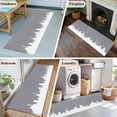 thumbnail image 6 of Grey Painting Washable Runner Rugs 2'x6', Abstract Art Grey Painting Low Pile Throw Entryway Rug Non-Slip Sturdy Edge Binding Carpet for Indoor Bedside Entrance Bedside, 6 of 9
