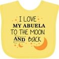 thumbnail image 3 of Inktastic I Love My Abuela to the Moon and Back Boys or Girls Baby Bib, 3 of 4