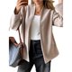 thumbnail image 1 of Abrigos de Lana para Mujer, Otoño-Invierno, Informales, con Frente Abierto, Chaquetas de Urdimbre Modernas con Cinturón. Marrón S, 1 of 9