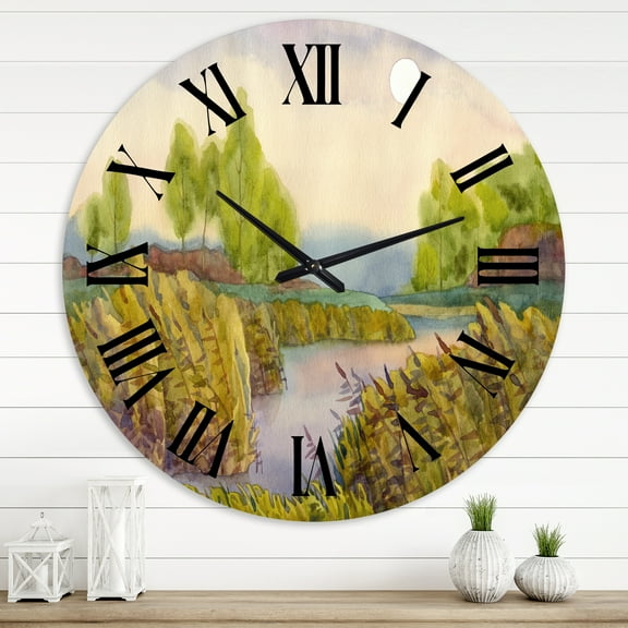 Designart 1 in Quartz Coastal Wall Clock