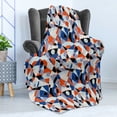 thumbnail image 4 of Mid Century Soft Flannel Fleece Throw Blanket, Mosaic of Various Shapes and Colors Modern Style Complex and Grid, Cozy Plush for Indoor and Outdoor Use, 70" x 90", Multicolor, by Ambesonne, 4 of 5