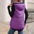 thumbnail image 4 of Fmbrln Puffer Vest for Women Full Zip Up Sleeveless Lightweight Quilted Hooded Jackets Fall Winter Fashion Down Coat with Pockets, 4 of 9