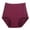Wine, variant on MuZeFu Underwear for Women Plus Size High Waisted Women's Solid Lace Plus Size Underwear High Waist Leak Proof Cotton Crotch Shorts Underwear Panties