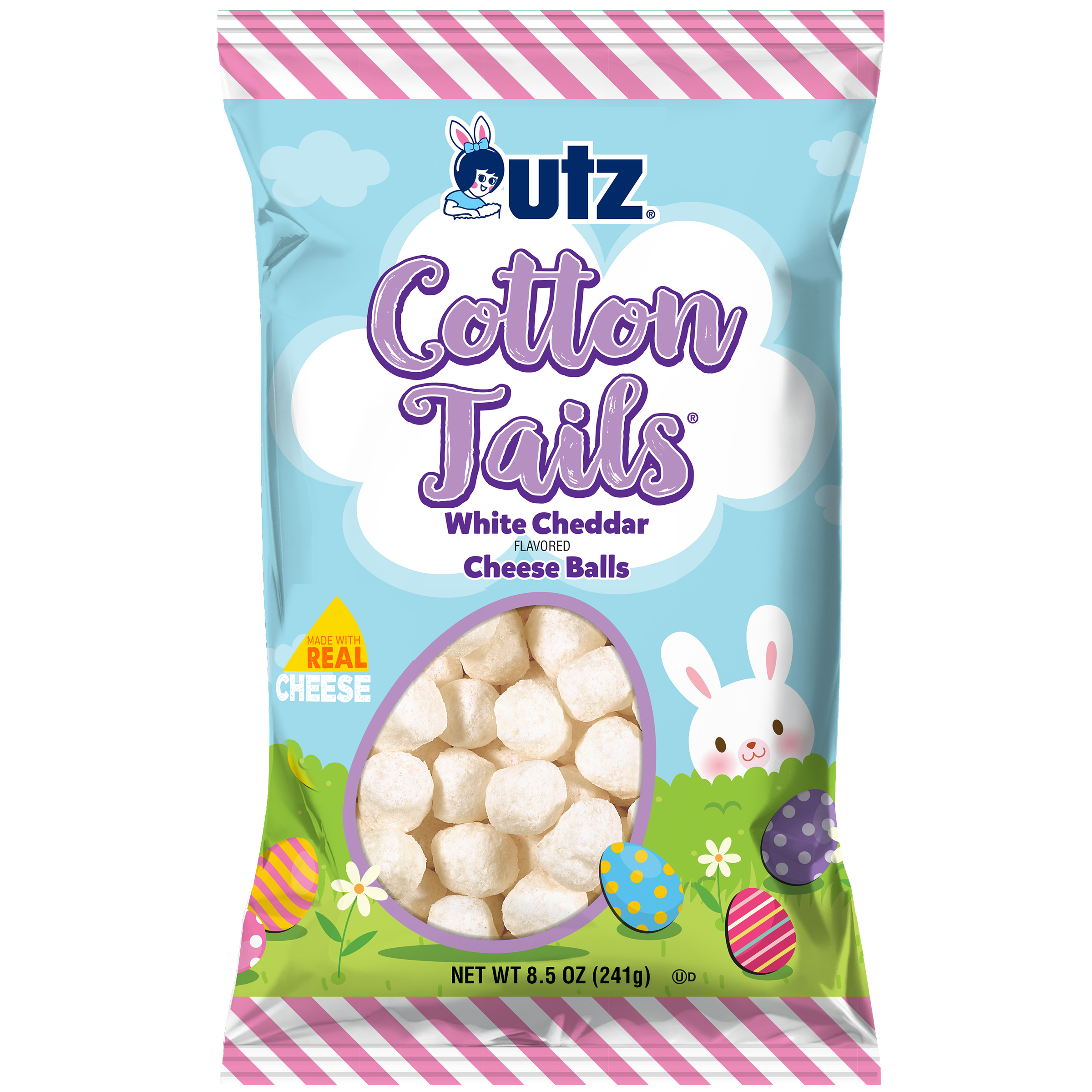 8.5 oz Utz Cotton Tails White Cheddar Cheese Balls