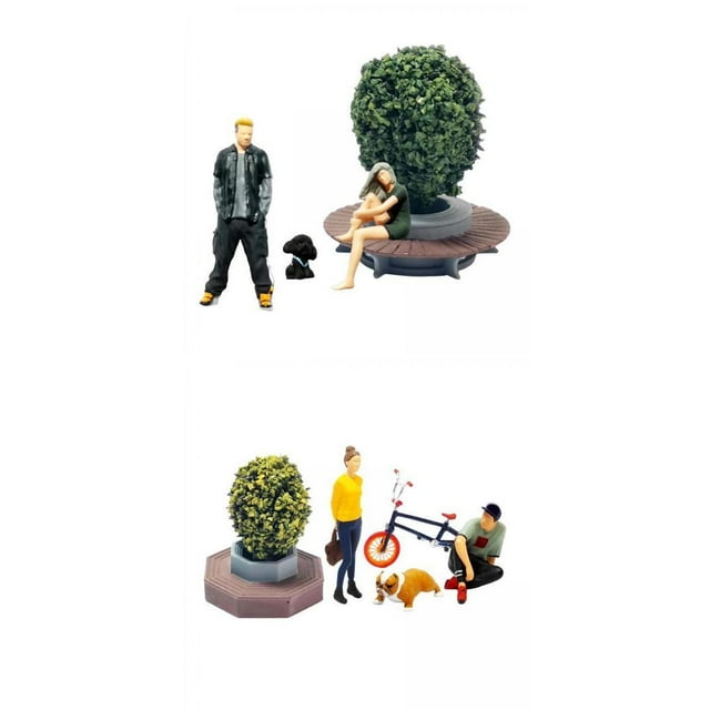 Conjunto de Miniaturas a Escala 1:64, Accesorios para Decorar Maquetas de Arena