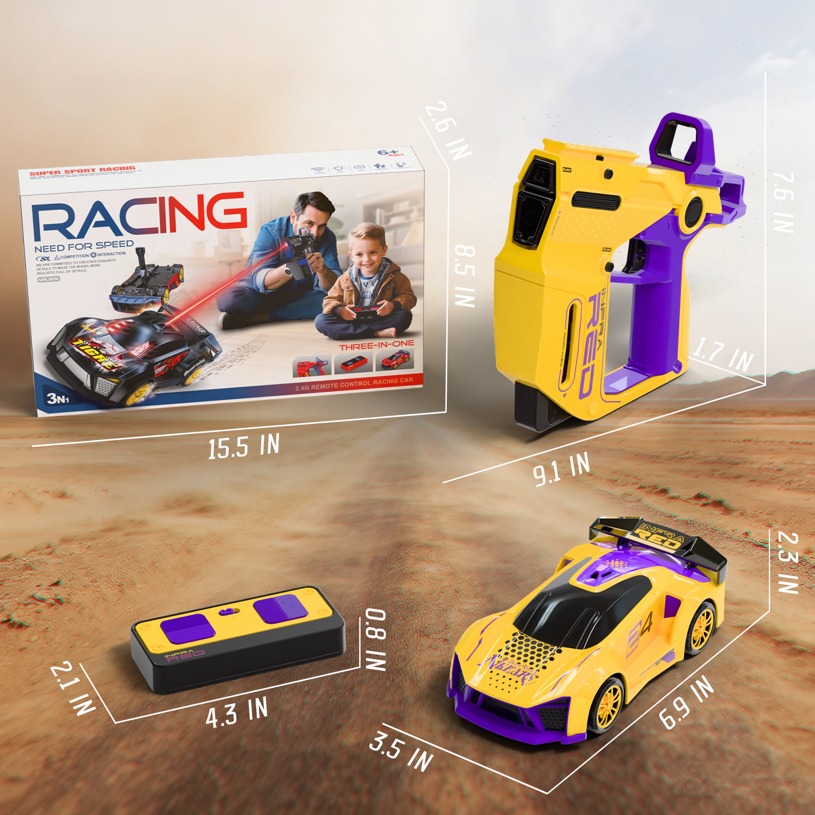 HNZENBW Remote Control Car for Kids Adults,2.4Ghz RC Drift Car,with Dual Remote Controls,Supports Multiplayer Competition Interactive Family & ChildrenToy Set for 3+