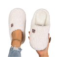 thumbnail image 4 of JUSLIO Slippers for Women Flat Sole Non Slip Indoor House Slippers Open Toe Slides Slip On Fuzzy Plush Slippers, 4 of 5