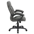 thumbnail image 4 of Pemberly Row High Back Gray Microfiber Upholstered Office Chair, 4 of 6