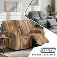 thumbnail image 5 of Jiueut Wood Texture Pattern Recliner Loveseat Cover, Anti-Slip Couch Cover Comfortable Sofa Slipcover with Elastic Bottom Universal Fit for Most Recliners, 5 of 7