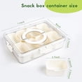 thumbnail image 3 of Design Ribbed Snackle Box Container Snack Container Divided Serving Tr..., 3 of 8