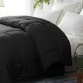 thumbnail image 7 of Exclusivo Mezcla Twin Comforter Set Black, 3-Piece Solid Comforter Duvet Insert with Corner Tabs, Lightweight Bedding Down Alternative Comforter for All Seasons, 7 of 7