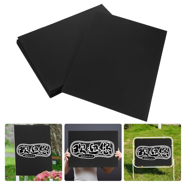 WHAMVOX 10Ud Placas Negros De Plástico Corrugado Para Uso En Casa Y