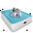 Light Blue, variant on Full Air Mattress with Built-in Pump - 18" Extra Thick Inflatable Bed for Camping & Home,Light Blue,3-Min Self Inflating with Carrying Bag.