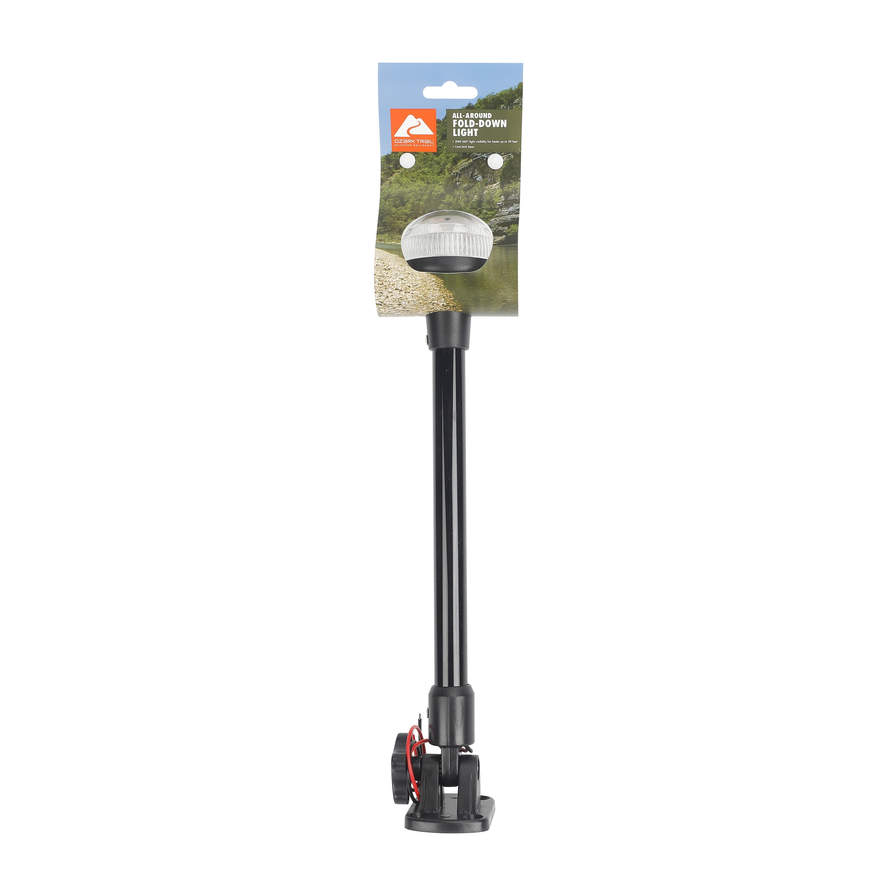 Ozark Trail Marine White Fold-Down All-Around Boat Pole Light, Model BT6244L