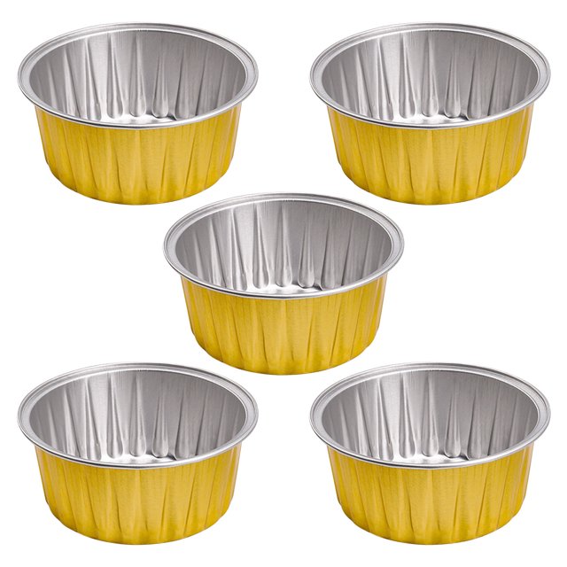 TIMIFIS Ramequins Jetables en Papier D\'aluminium pour Desserts, Coupes de Cuisson Réutilisables pour Friteuse à Air Chaud, Doublures pour Cupcakes, Coupes à Pudding pour Mariage, Noël, Cuisine, Fête, Fournitures des Fêtes Accessoires de Cuisine