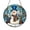 Acrylic 3.5 Inch, variant on Snowman Silhouette Winter Design Stained Glass Style Decorative Window Panel, Seasonal Hanging Art